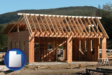 building a two-car garage - with Utah icon
